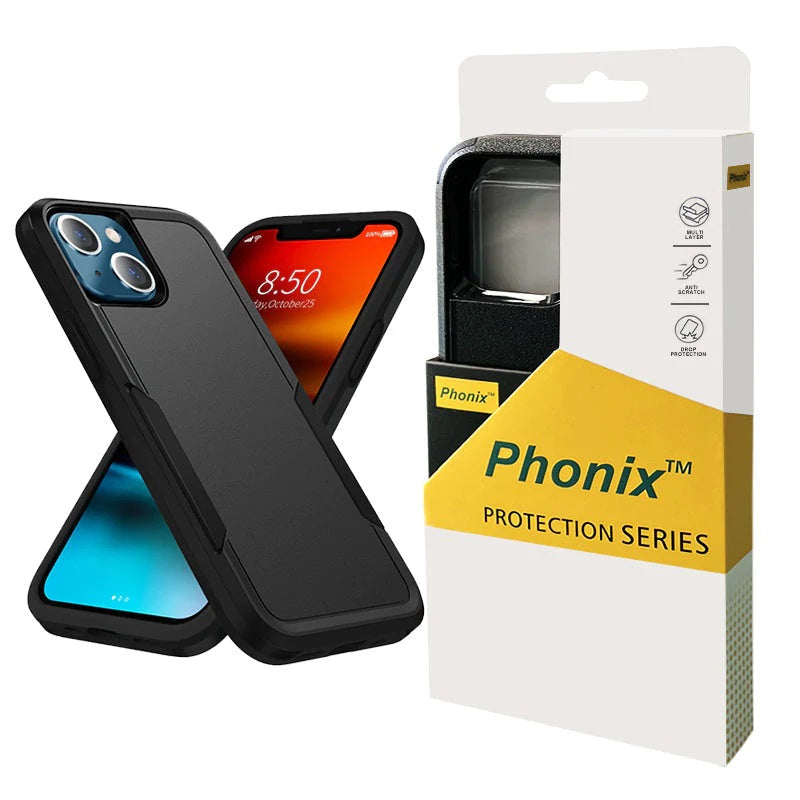 Phonix Apple iPhone 15 Pro Max (6.7') Armor Rugged Case Black - Military-Grade,  Multi layers, No-Slip, Sleek, ultimate protection