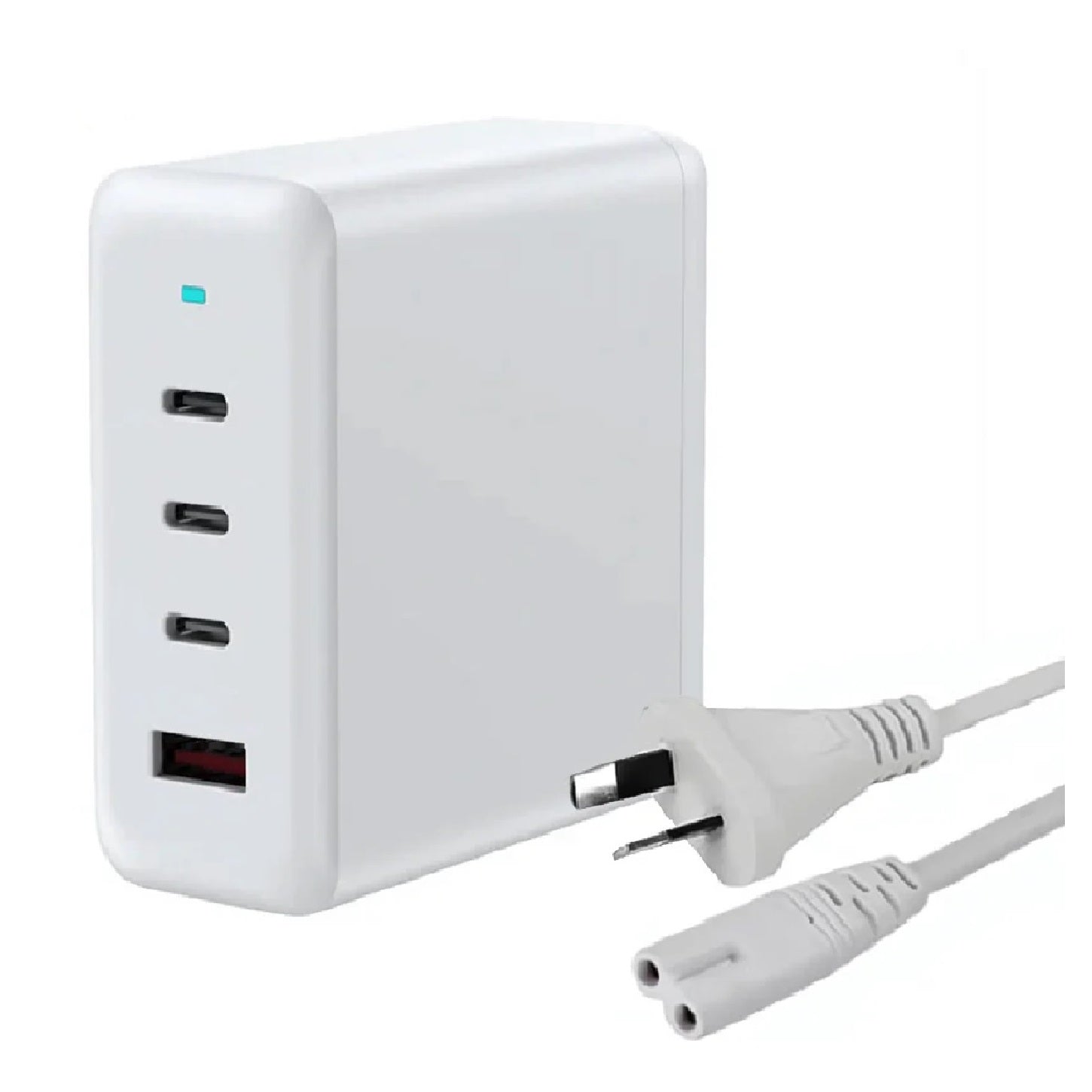 USP 100W Four Port USB-C PD GaN Wall Charger White