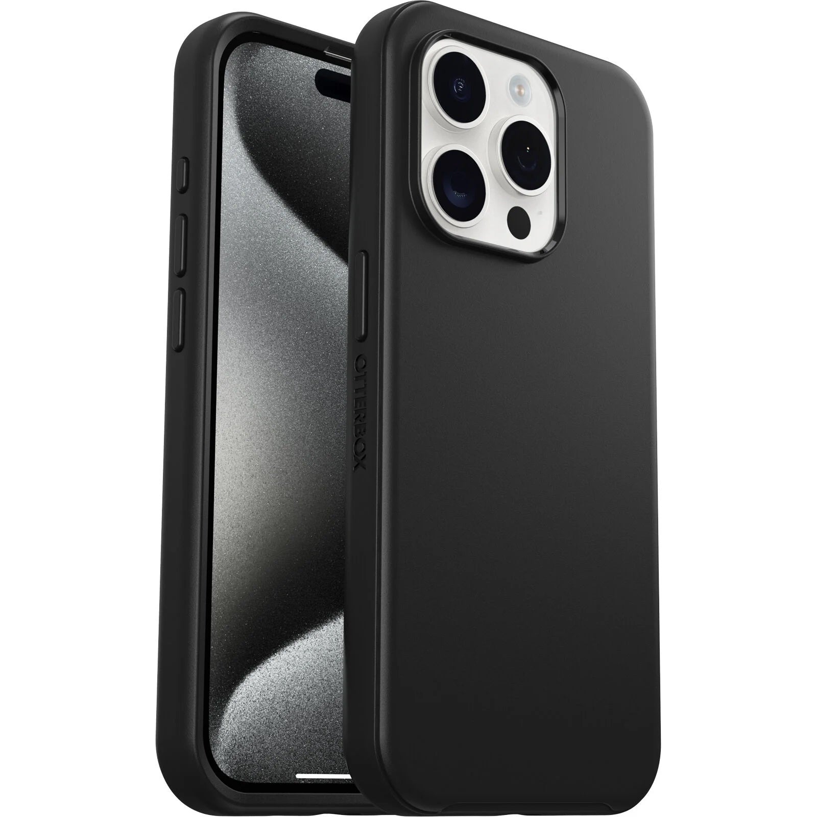 OtterBox Symmetry+ MagSafe Apple iPhone 15 Pro (6.1') Case Black - (77-92836), Antimicrobial, DROP+ 3X Military Standard, Raised Edges