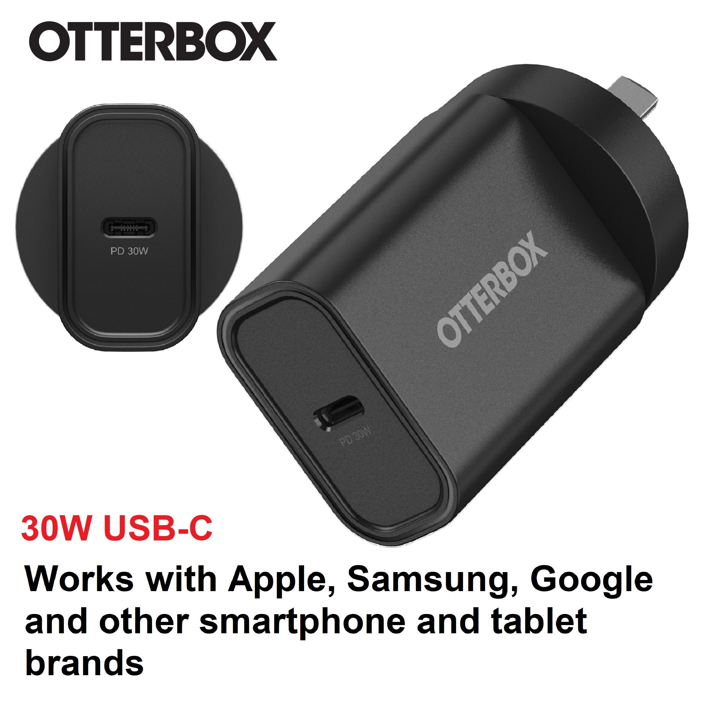 OtterBox 30W USB-C (Type I) PD Fast Wall Charger - Black