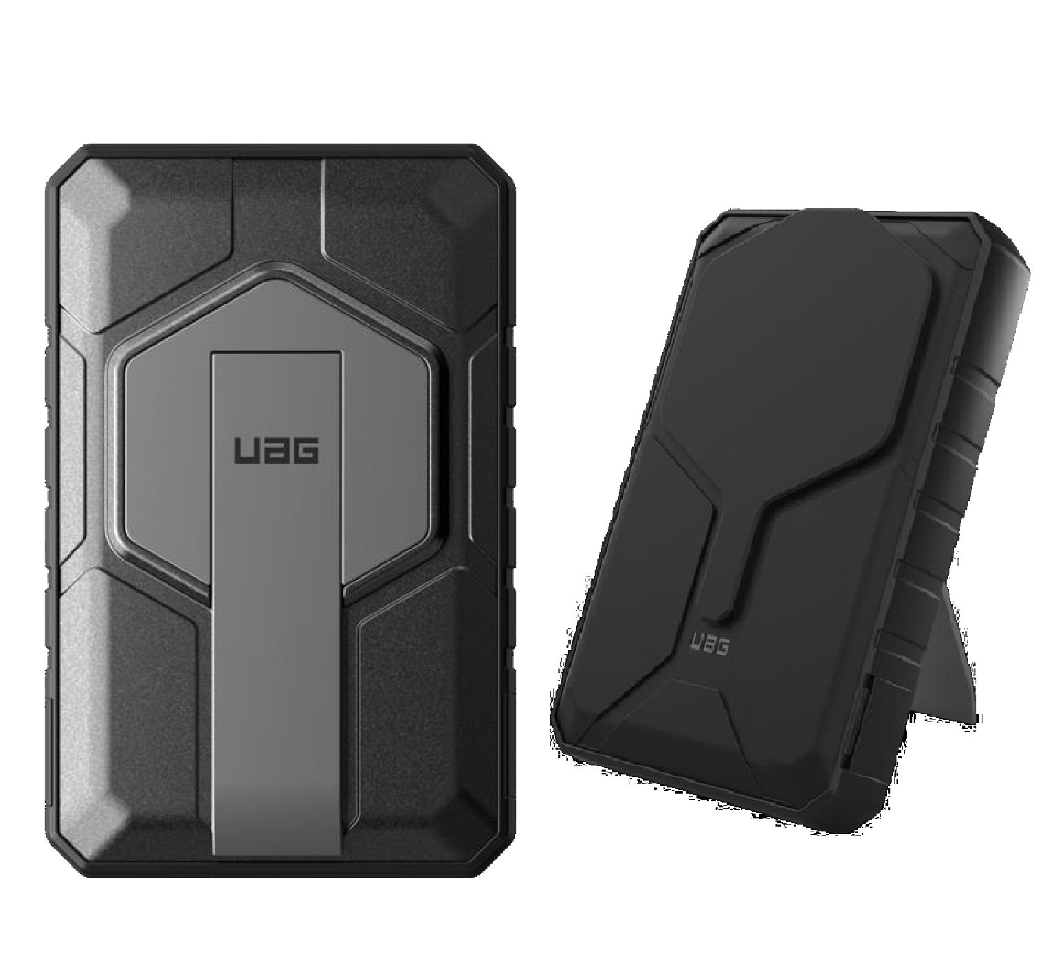 UAG Rugged Wireless Power Bank 10k mAh + Stand - Black/Grey (9B4411114030),20W USB-C, 10W Wireless, MagSafe compatible, Charge up to 2 devices