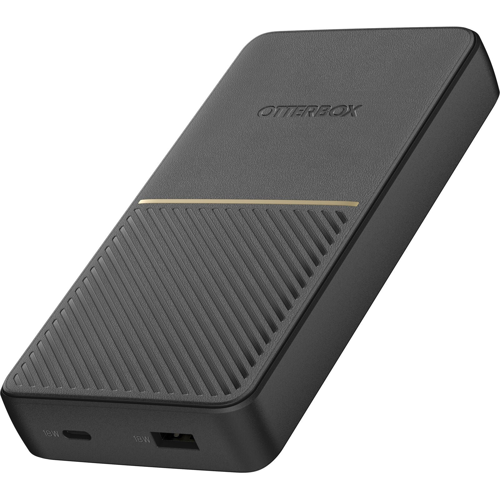 OtterBox Fast Charge Power Bank 20K mAh - Black (78-80642), Dual Port USB-C (18W) & USB-A (18W), Includes USB-C Cable (15CM), USB PD 2.0/3.0, Durable