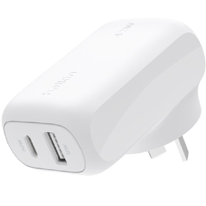 Gaming DesktopBelkin BoostCharge USB-C PD 3.0 PPS Wall Charger 42W - White(WCB009auWH)