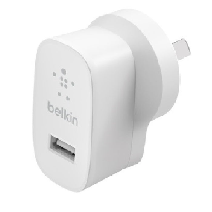 Belkin BoostCharge USB-A Wall Charger (12W) - White(WCA002auWH),Compatible with any USB-A devices,Lightweight Charger,Compact,Fast & Travel Ready,2YR