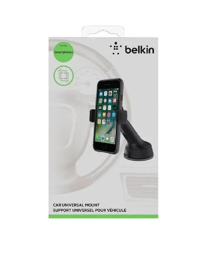 Belkin Car Universal Mount - Black (F8M978BT), Compatible up to 6' Devices, Securely Attaches to Dash / Windscreen, Multiple Viewing Options