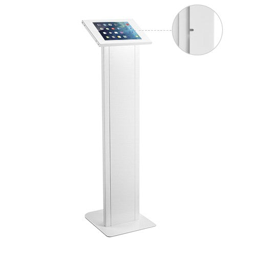 Brateck Anti-theft Freestanding Tablet Kiosk Stand  9.7'/10.2' Ipad, 10.5' Ipad Air/Ipad Pro, 10.1' Sansung Galaxy TAB A (2019)- White