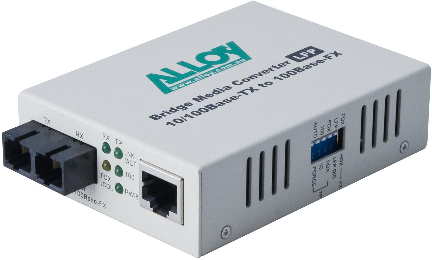 Alloy FCR200SC.40  10/100Base-TX to 100Base-FX Single Mode Fibre (SC) Converter with LFP via FEF or FM. 40Km