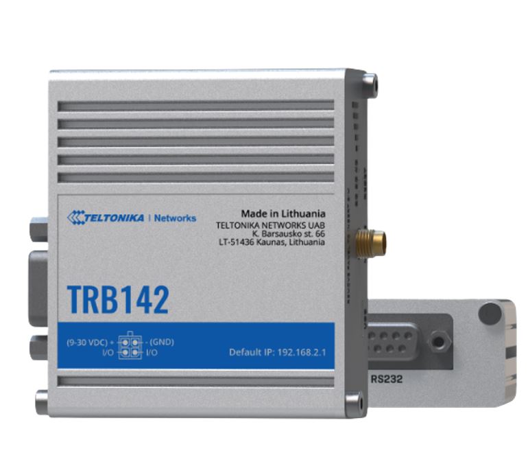 Teltonika Industrial Rugged LTE RS232 Gateway, 4G/LTE (Cat 1), Equipped with RS232, Compatible with industrial DNP3 & Modbus protocols, PSU included