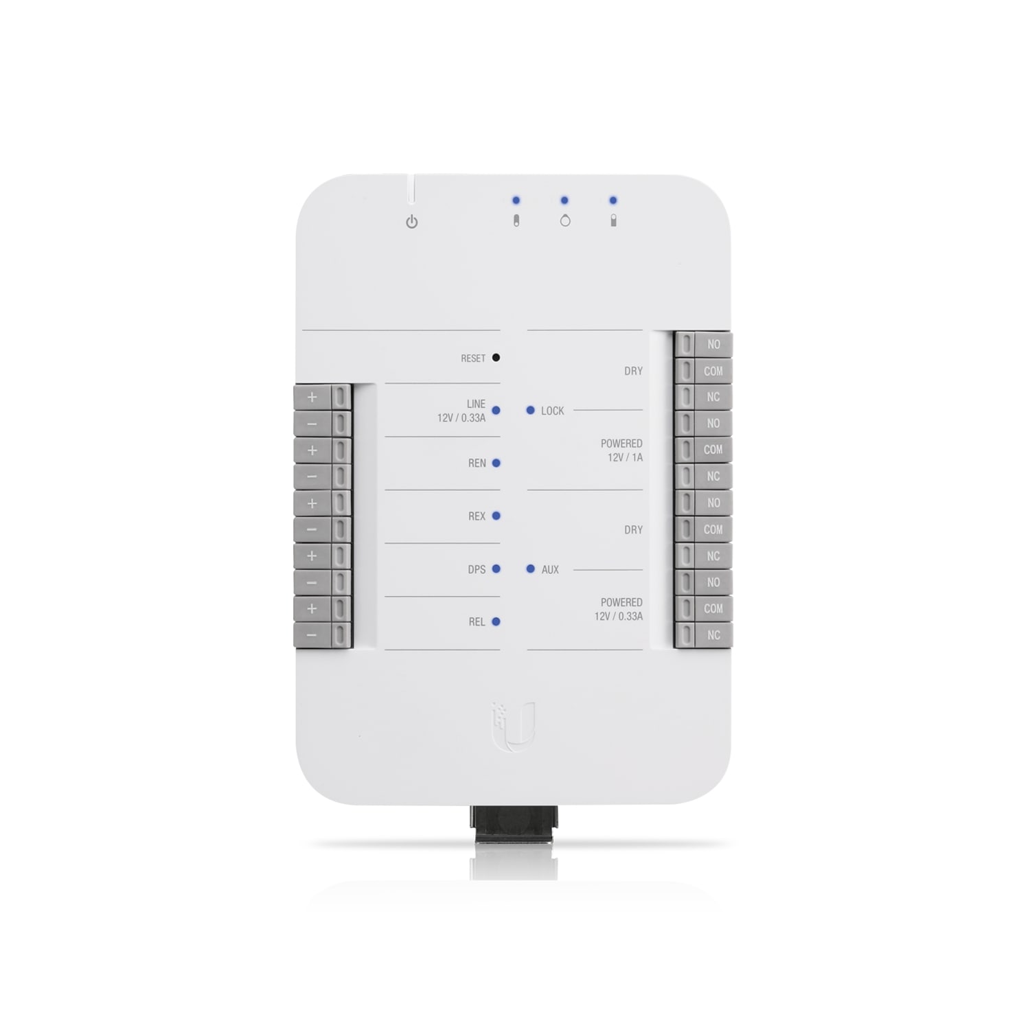 Ubiquiti UniFi Access Hub，Single Door Entry Mechanism，PoE Power, Support UA-LITE& UA-PRO,Four Inputs &12v Dry Relays for Most Door Lock, 2Yr Warr