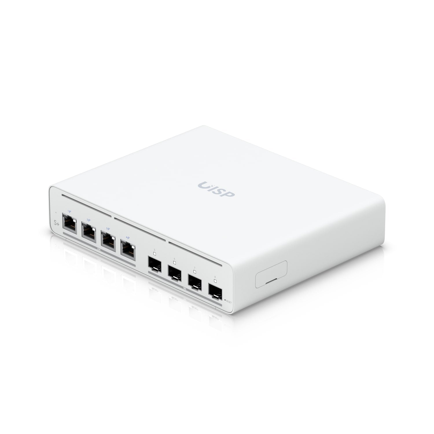 Ubiquiti UISP Switch Plus, 2.5 GbE PoE Switch For ISP Applications, RJ45 Ports, 27V Passive PoE Output, 4 10G SFP+ ports,  2Yr Warr