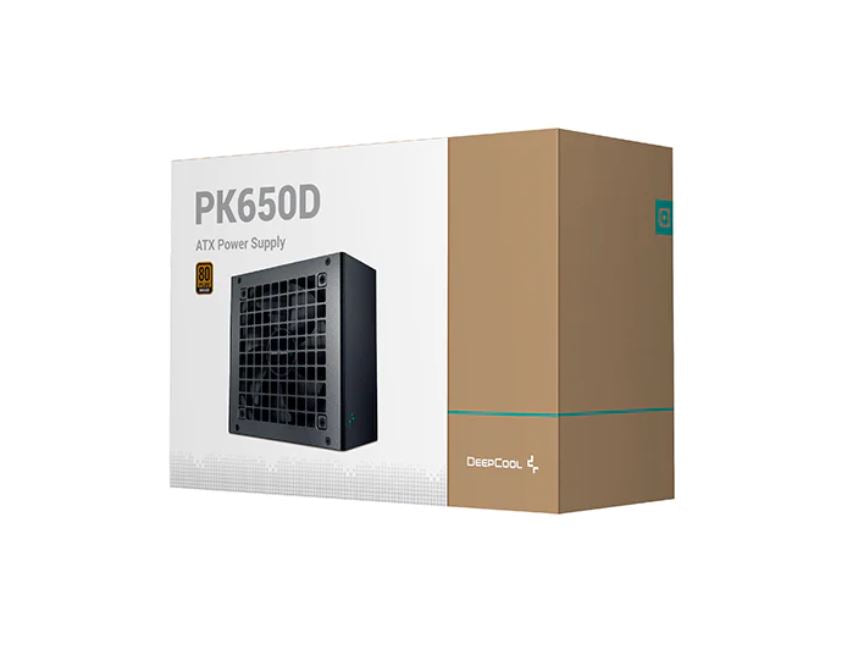 DeepCool PK650D 650W 80+ Bronze Power Supply Unit, 120mm Fan, Taiwan Capacitor, DC to DC, ATX12V V2.4, 100,000 MTBF, 85% Efficiency  5YW