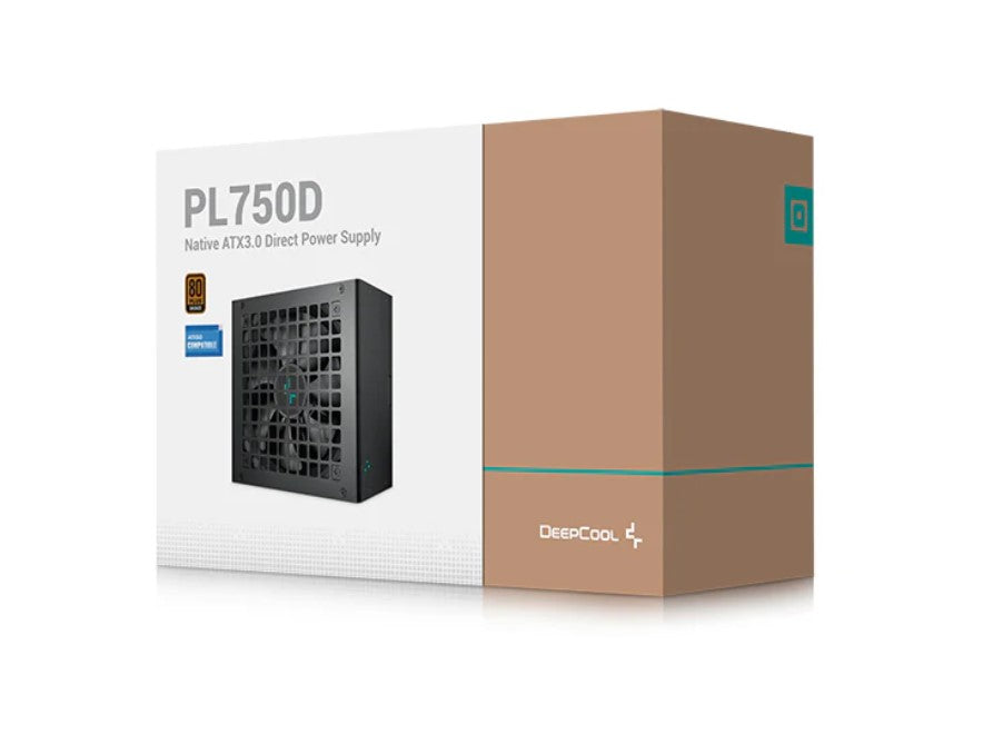 Gaming DesktopDeepCool PL750D 750W 80+ Bronze Certified Non-Modular ATX Power Supply