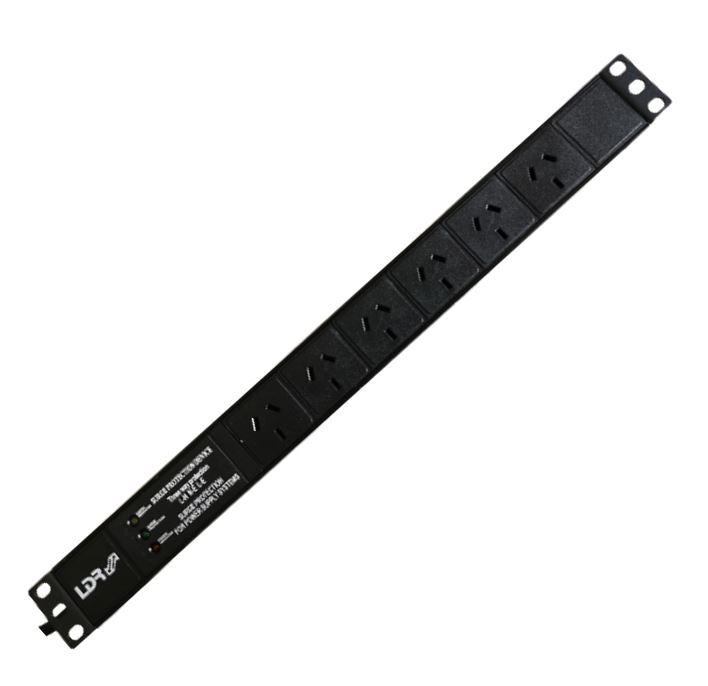 LDR 6-Port 10A Power Distribution Unit AU Approved - 6x 3-Pin AU/NZ Outlets/Slots - 1U Horizontal Mount