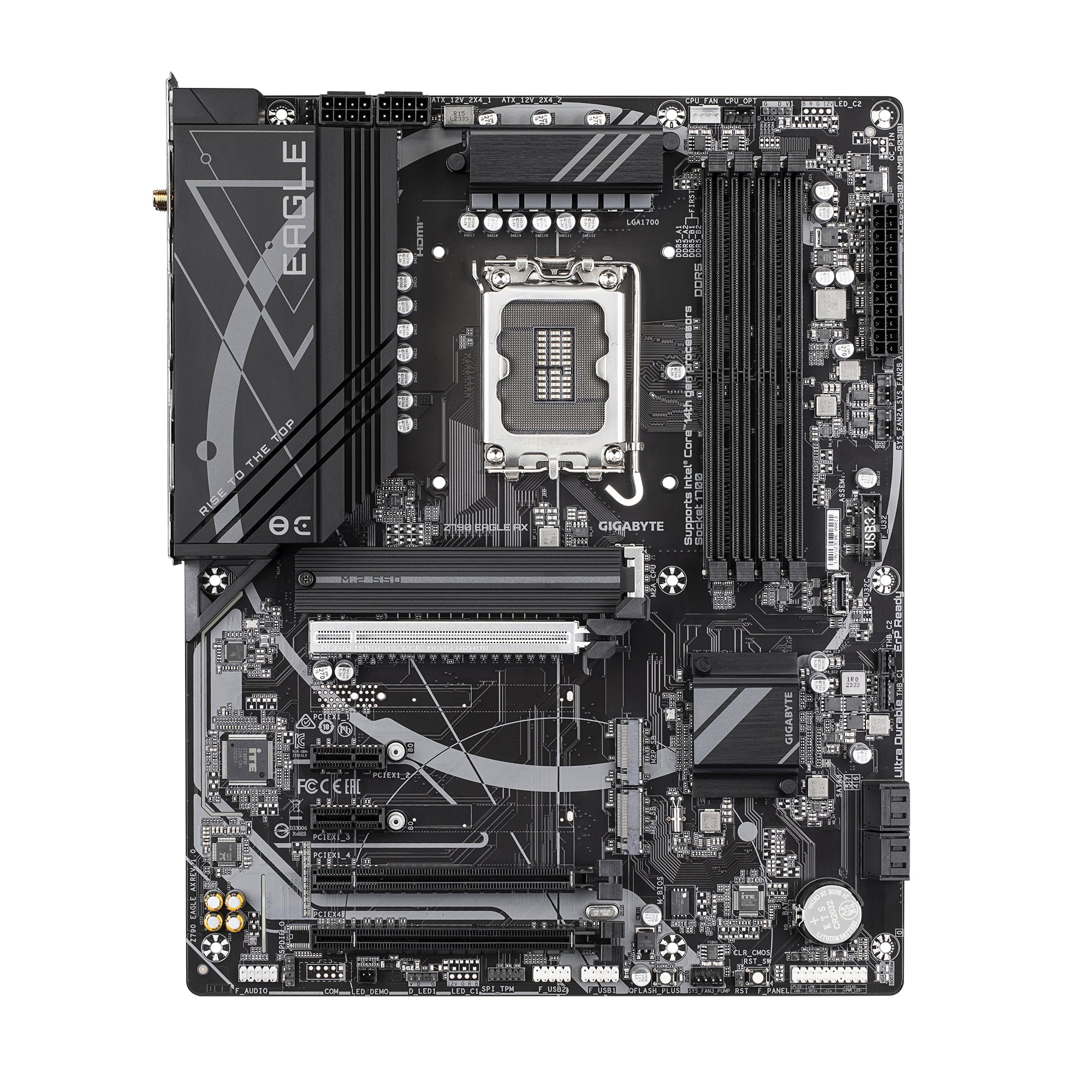 GIGABYTE Z790 EAGLE AX Motherboard - Supports Intel Core 14th Gen CPUs, 12+1+１Phases Digital VRM, up to 7600MHz DDR5 (OC), 3xPCIe 4.0 M.2, Wi-Fi 6E, 2.5GbE LAN, USB 3.2 Gen 2