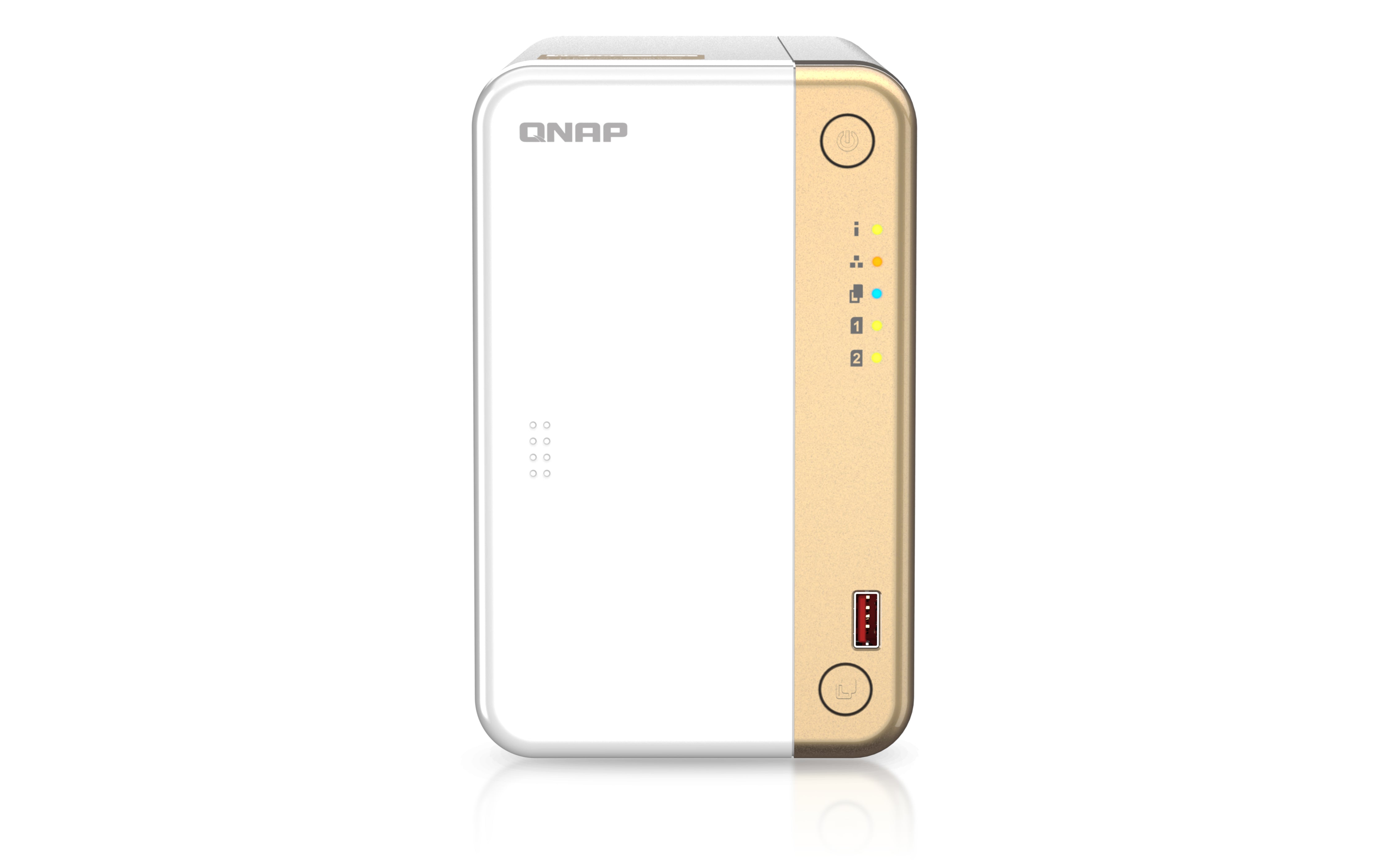 QNAP TS-262 NAS Tower Intel® Celeron® N4505 4 GB QNAP QTS Gold, White