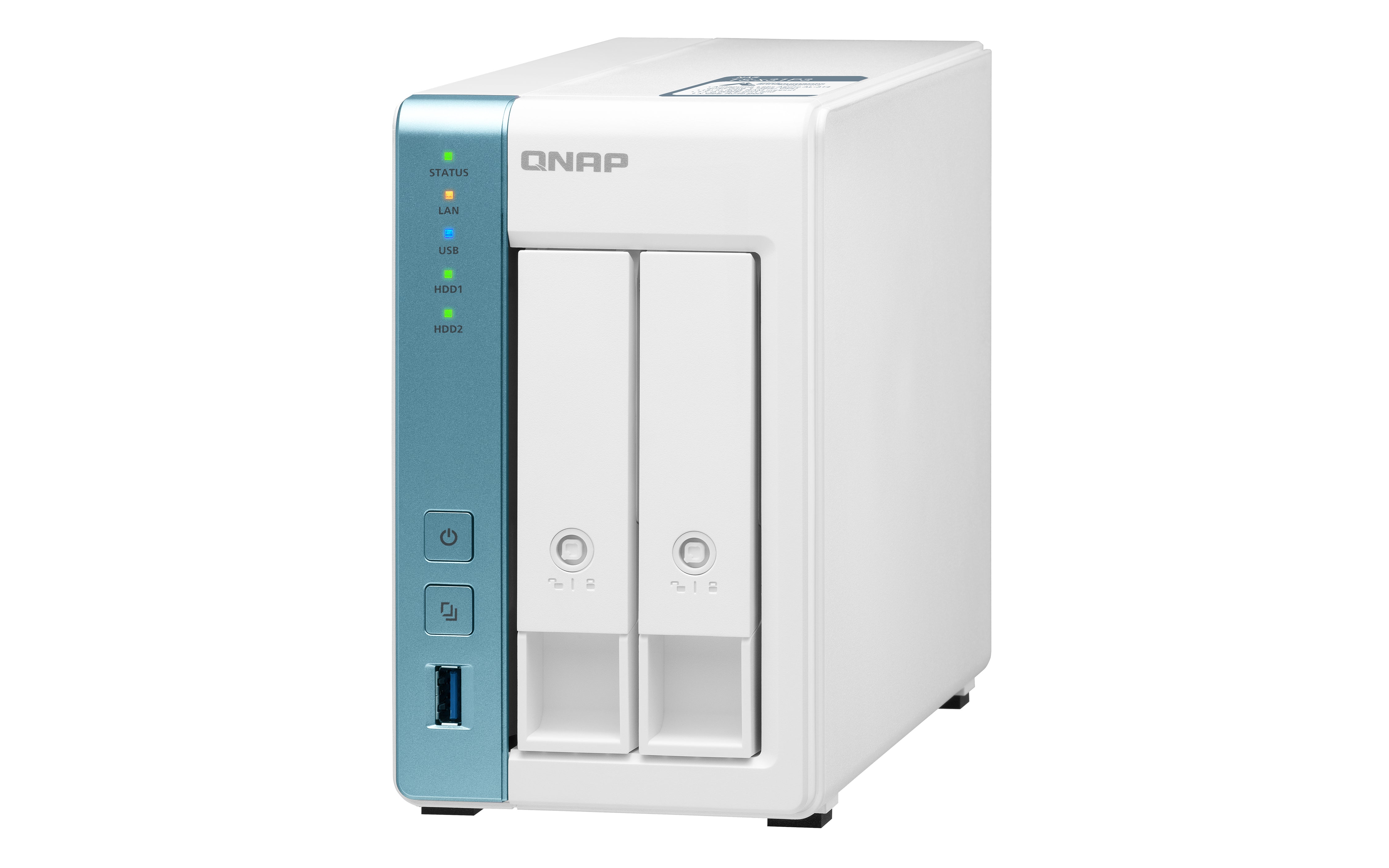 QNAP TS-233 NAS/storage server Mini Tower ARM Cortex-A55 2 GB QNAP QTS White