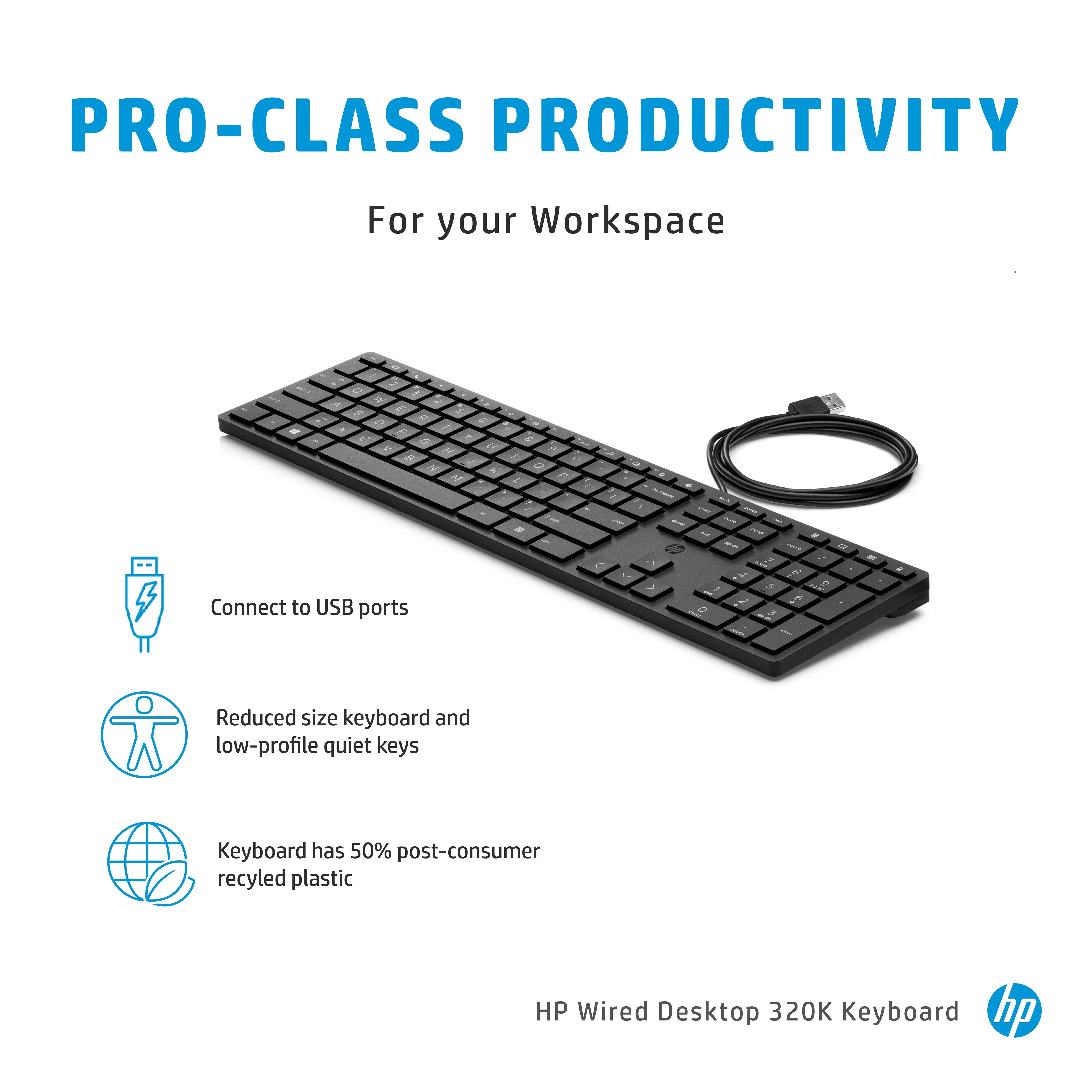 HP Wired Desktop 320K Keyboard