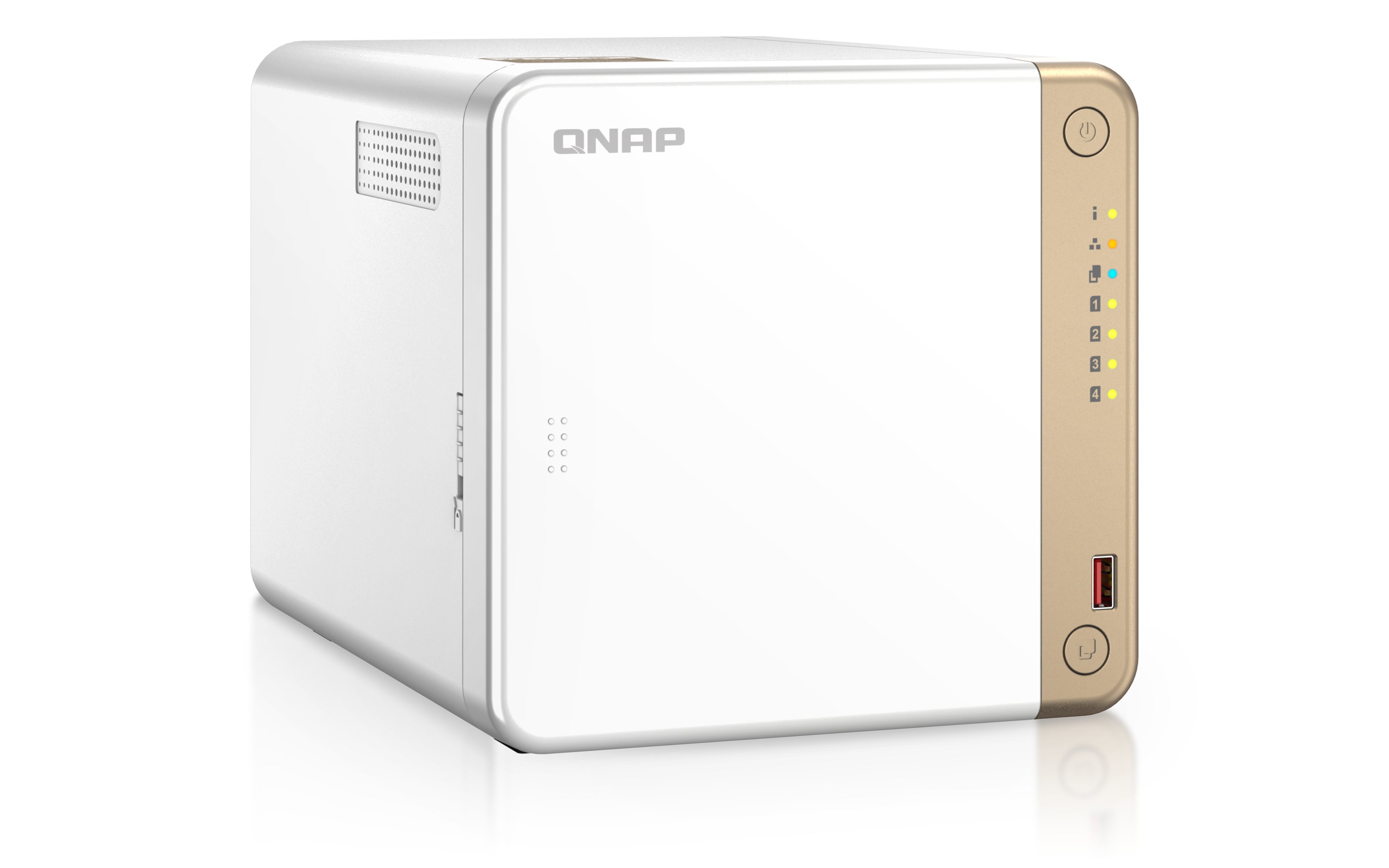 QNAP TS-462-4G NAS/storage server Tower Intel® Celeron® N4505 2 GB DDR4 0 TB QNAP QTS White