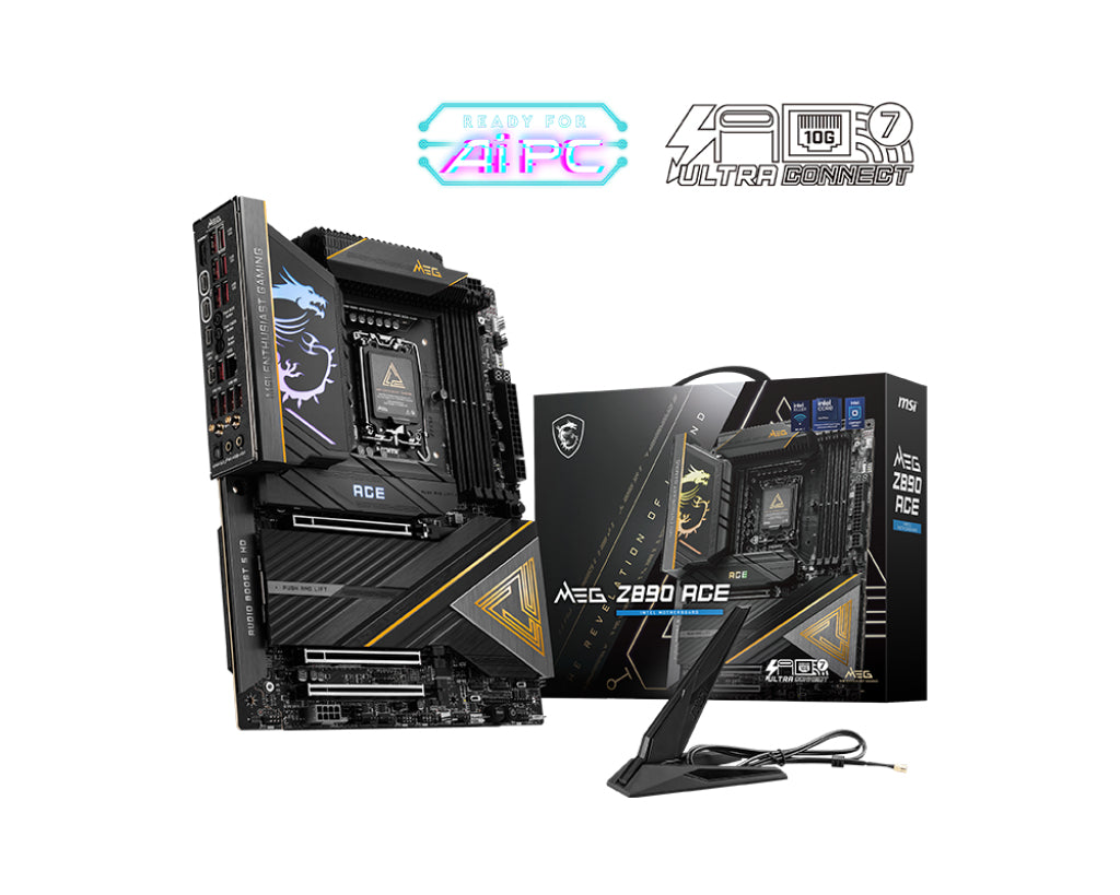 MSI MEG Z890 ACE motherboard Intel Z890 LGA 1851 (Socket V1) ATX