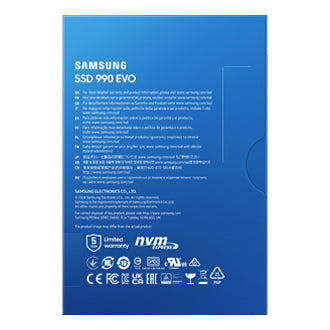 Samsung 990 EVO 1 TB M.2 PCI Express 4.0 NVMe V-NAND TLC