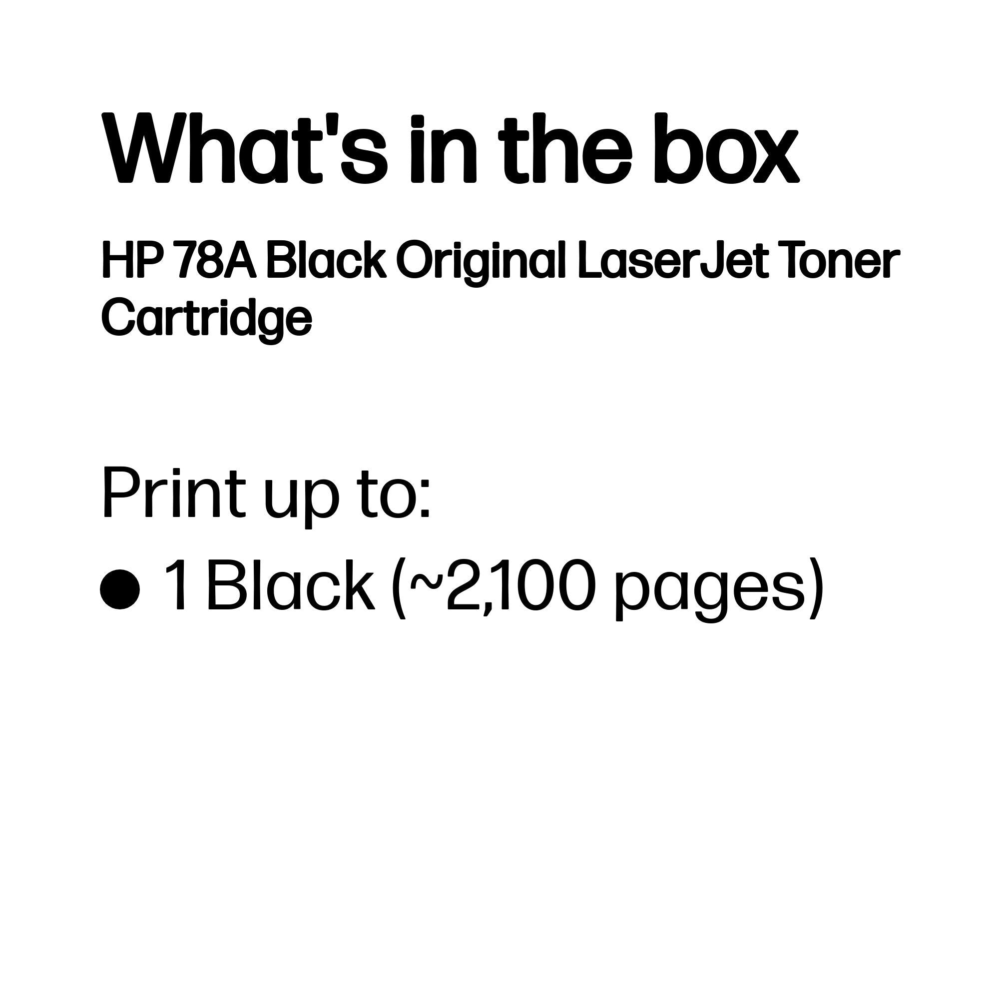 HP 78A Black Original LaserJet Toner Cartridge