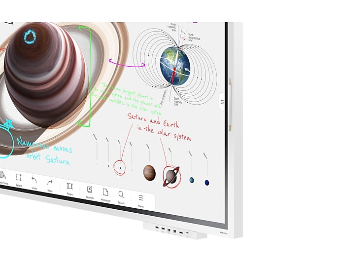 Samsung 65' Flip Pro WMB 4K UHD Interactive E-Board Smart Digital FlipChart Display InGlass Multi-Touch Writing Drawing Video Call App HDMI USB-C LAN