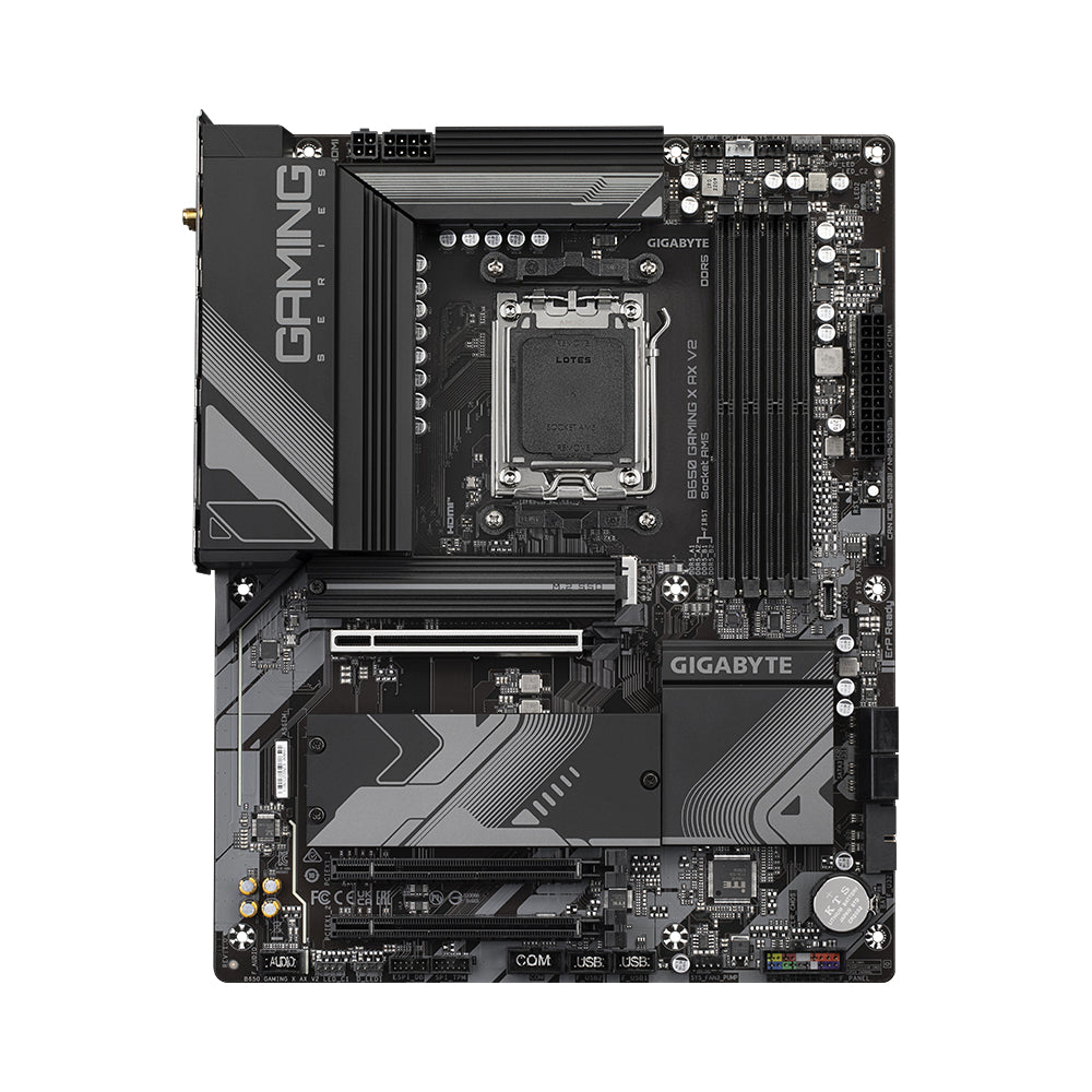 GIGABYTE B650 GAMING X AX V2 Motherboard - Supports AMD Ryzen 8000 CPUs, 8+2+2 Phases Digital VRM, up to 8000MHz DDR5 (OC), 1xPCIe 5.0 + 2xPCIe 4.0 M.2, Wi-Fi 6E 802.11ax, 2.5GbE LAN, USB 3.2 Gen 2