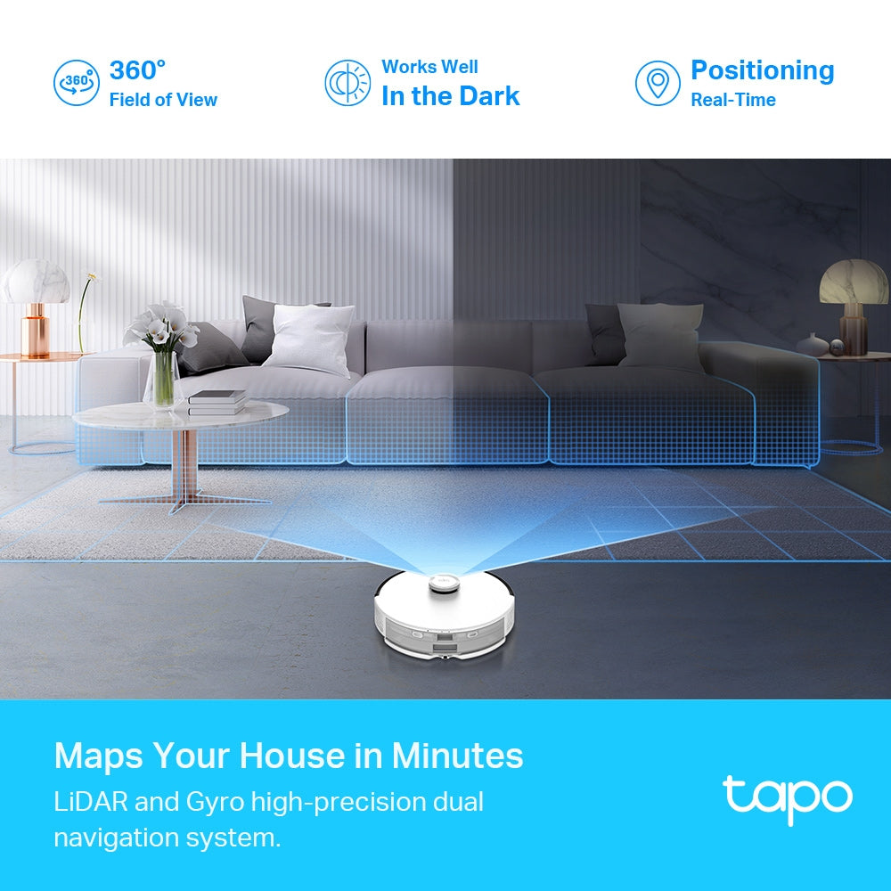 TP-Link Tapo RV30 Plus robot vacuum 4.4 L Bagless Black, Grey, White