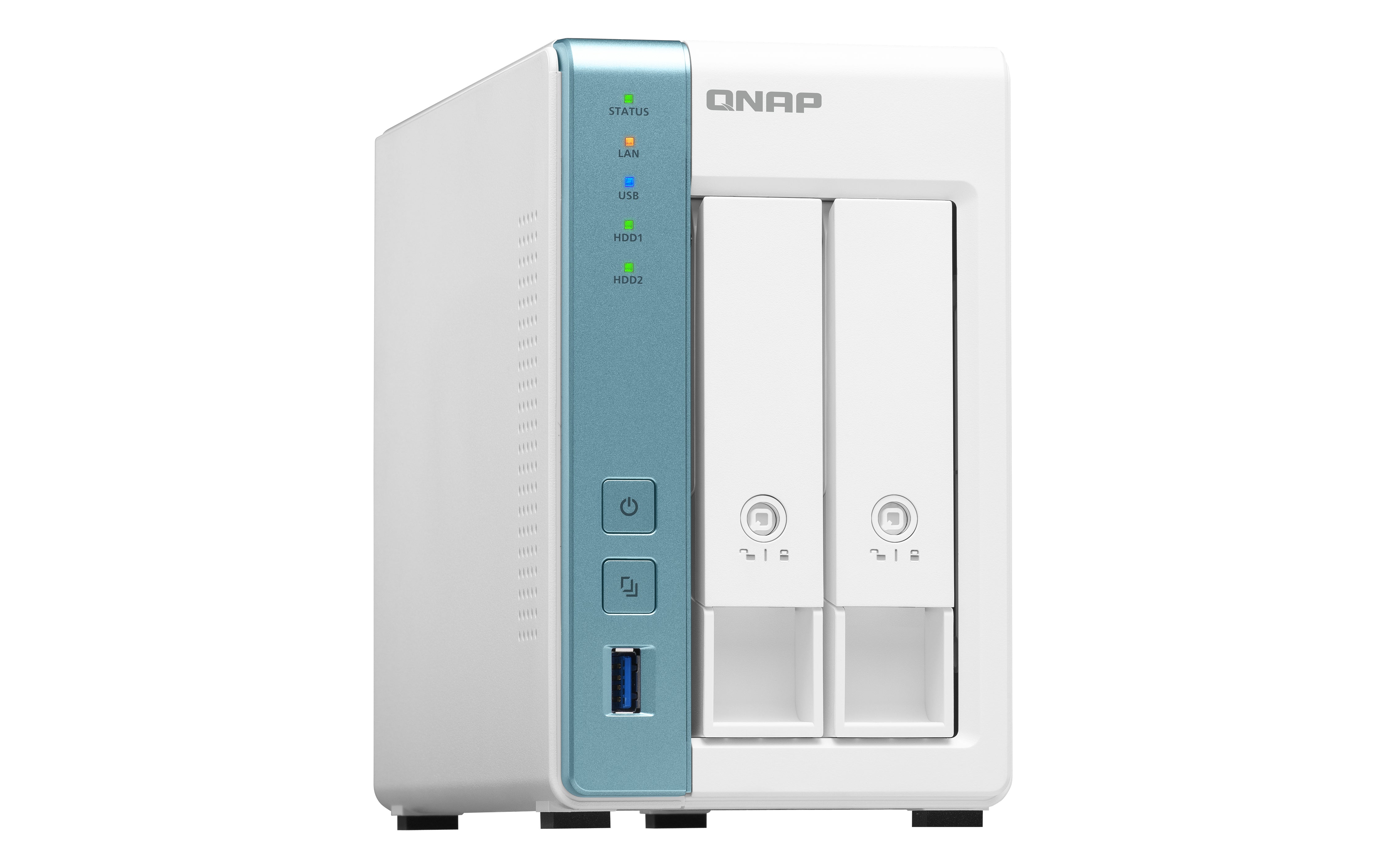 QNAP TS-233 NAS/storage server Mini Tower ARM Cortex-A55 2 GB QNAP QTS White