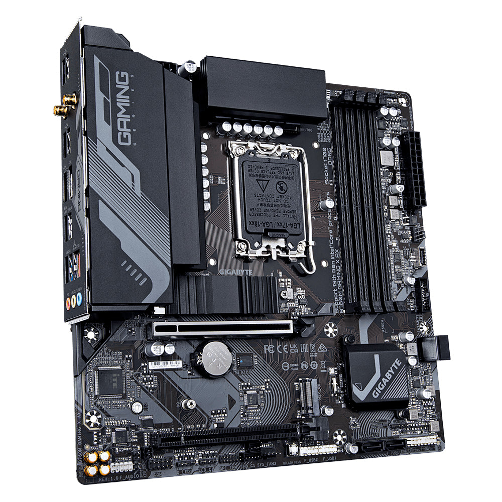 GIGABYTE B760M Gaming X AX Motherboard - Supports Intel Core 14th Gen CPUs, 8+1+1 Phases Digital VRM, up to 7600MHz DDR5 (OC), 2xPCIe 4.0 M.2, Wi-Fi 6E, 2.5GbE LAN, USB 3.2 Gen 2