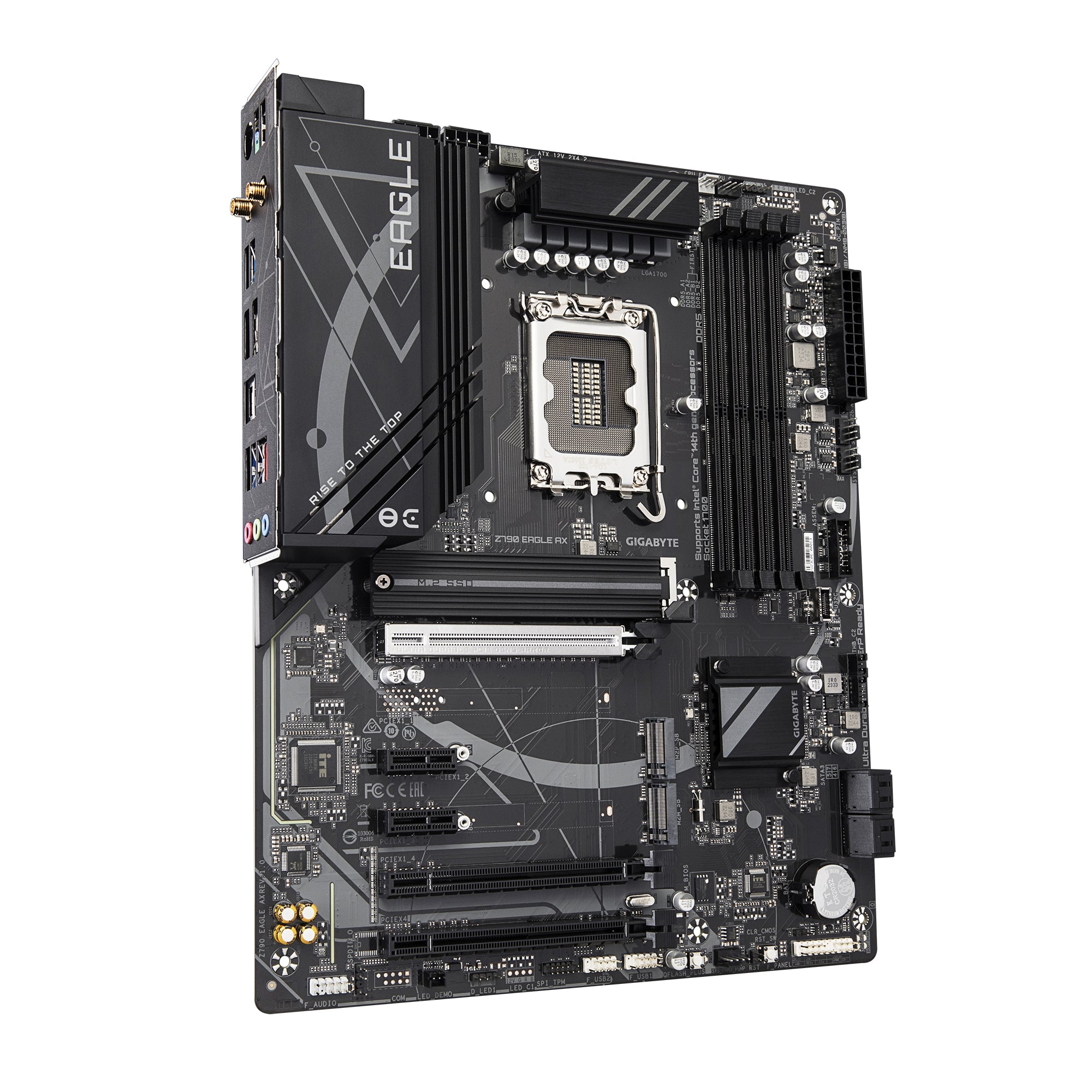 GIGABYTE Z790 EAGLE AX Motherboard - Supports Intel Core 14th Gen CPUs, 12+1+１Phases Digital VRM, up to 7600MHz DDR5 (OC), 3xPCIe 4.0 M.2, Wi-Fi 6E, 2.5GbE LAN, USB 3.2 Gen 2