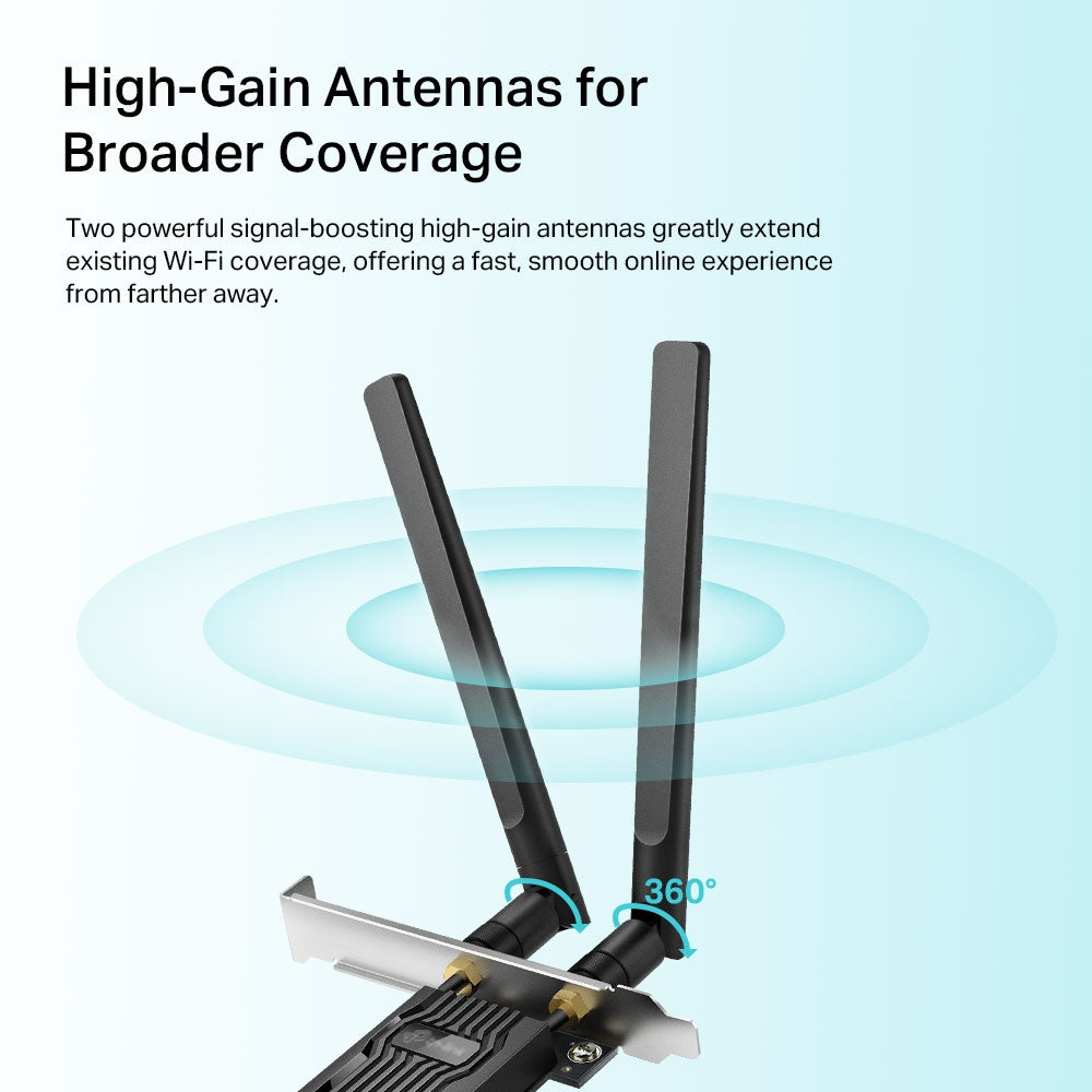 TP-Link AX1800 Wi-Fi 6 Bluetooth 5.2 PCIe Adapter